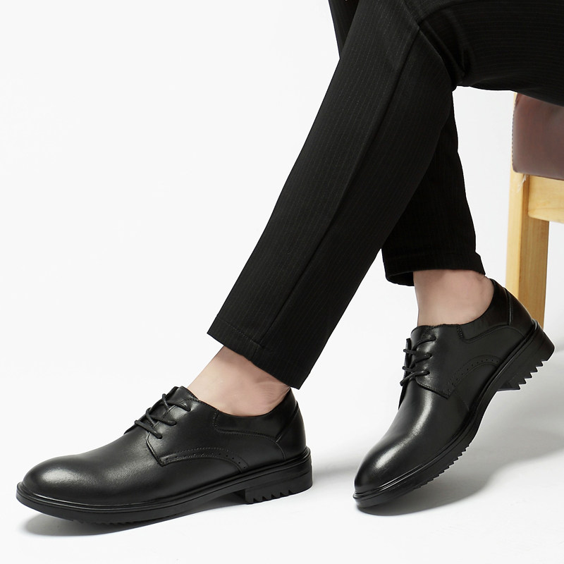 Septwolves men's shoes 2021 summer breathable business leather shoes men's formal fashion trend all-match casual shoes