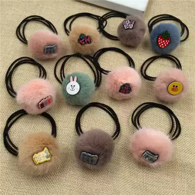 Autumn and winter New imitation mink hair ball Hairband Hairband trend Man cartoon headdress stalls 2 yuan store supply