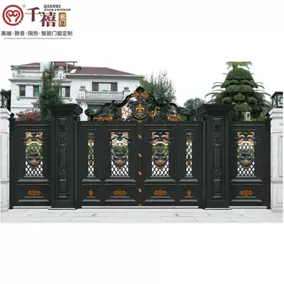 Country courtyard aluminum villa door aluminum alloy open door rural European electric sliding door sliding folding door