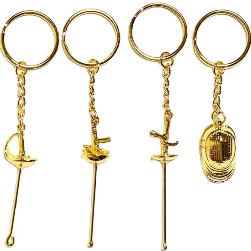 Fencing keys silver gold plated small pieces of creative gifts couples wearing sword sword sword sword sword