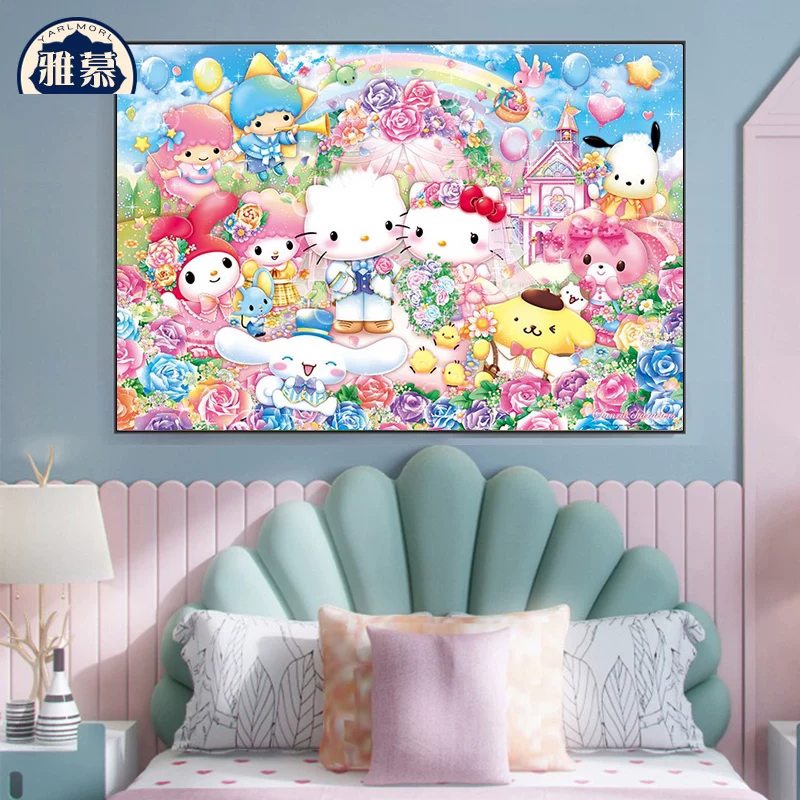 Yin Buyam DMC хлопковый крест-строк Kit Handmade Living Room children's bedroom Happy Wedding Party Katie Cat