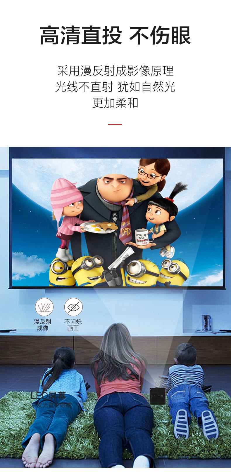 Máy chiếu Lenovo cháy nhà nhỏ cầm tay rạp hát tại nhà wifi không dây thậm chí có thể điện thoại di động đúc tường để xem phim 4K HD 1080P micro mini thông minh 2019 mới - Máy chiếu