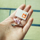 Кролик, японская оригинальная подвеска, маленькая игра с едой, капсульная игрушка