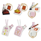 Кролик, японская оригинальная подвеска, маленькая игра с едой, капсульная игрушка