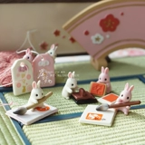 Кролик, японская оригинальная подвеска, маленькая игра с едой, капсульная игрушка