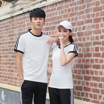 2021 men and women cotton table tennis suit set short sleeve trousers quick-drying sweat-sucking air volleyball uniforms buy printing