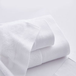 Hotel pure cotton bath towel three-piece set pure cotton white bath towel B&B household two-piece cotton set