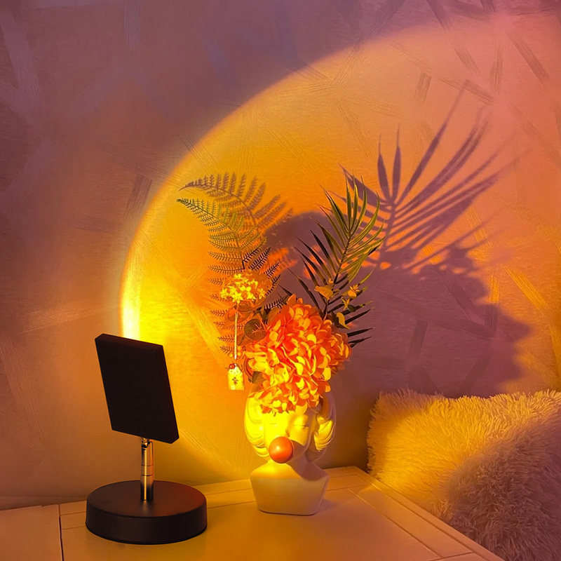 Van Dream Lamps Mini Sundown Light Mini Day Not Fall table lamp Living room Bedroom Shake Screen Red Photo Ins Wind Surprise Gift Atmosphere Light Affordable Halo Lamp projection New Year's Eve Lights