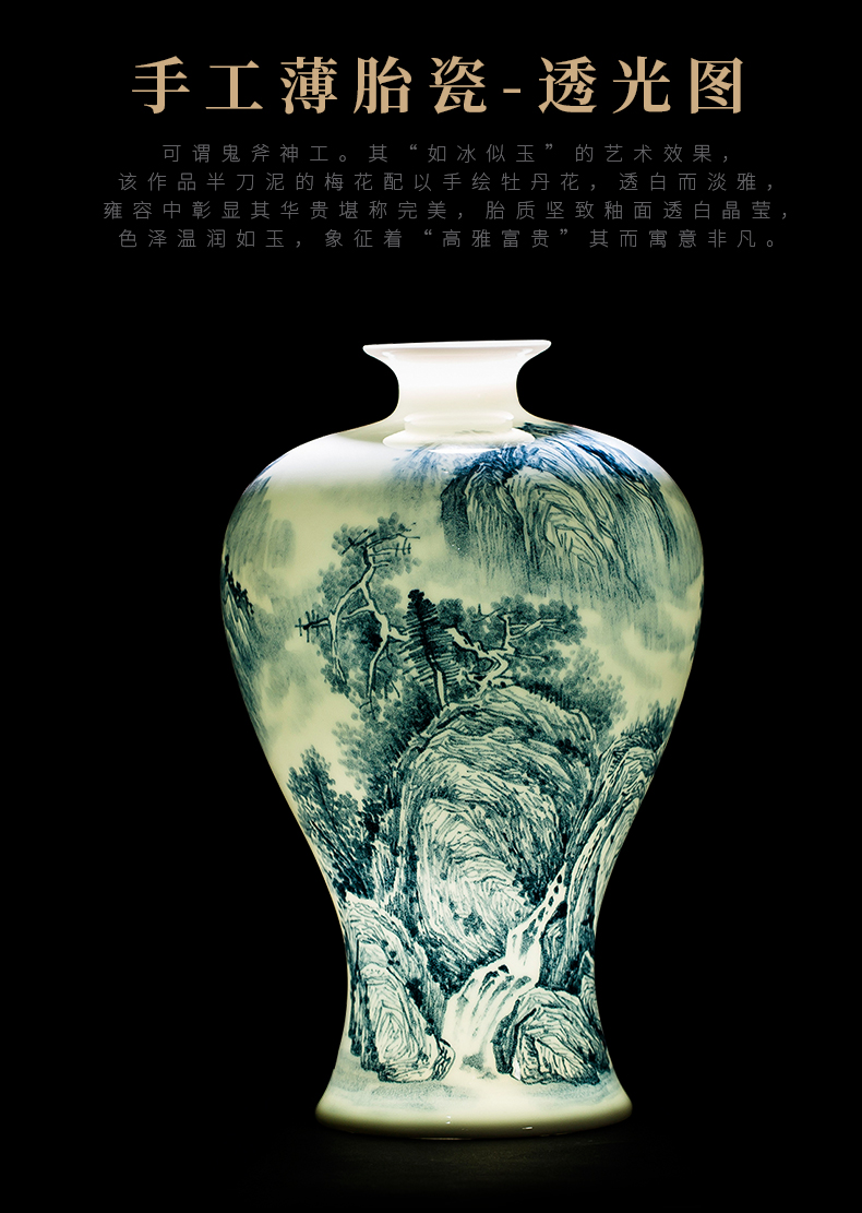 Jingdezhen ceramic hand - made porcelain new Chinese style living room hotel home furnishing articles furnishing articles flower arrangement