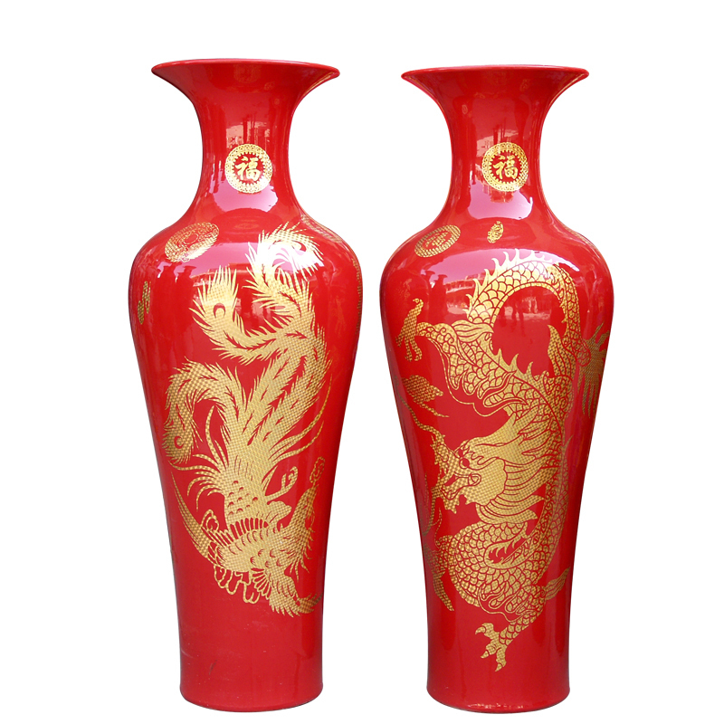 Jingdezhen ceramics in extremely good fortune sitting room of large vase household decoration to the hotel KTV furnishing articles