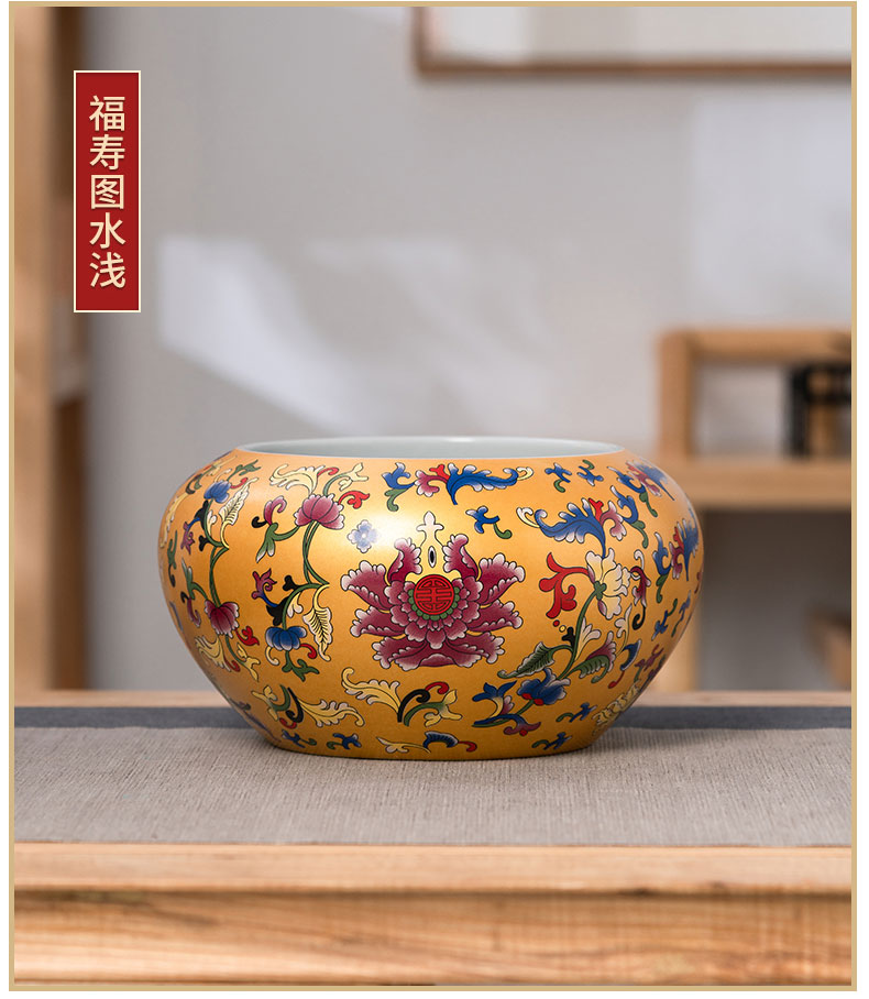 Jingdezhen ceramics cornucopia sitting room porch aquarium decorative gift furnishing articles furnishing articles hydroponic flower pot open