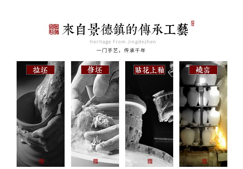 Jingdezhen ceramic storage tank is sealed with cover places ricer box meter as cans barrel insect - resistant moistureproof caddy fixings 10 jins