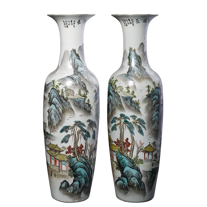 Jingdezhen ceramic floor has a long history in the big vase archaize manual sitting room furnishing articles furnishing articles hotel decoration