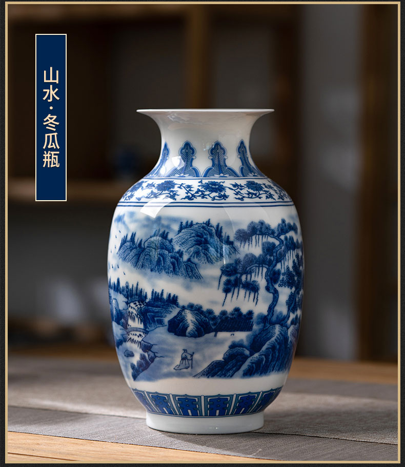 New Chinese style of jingdezhen ceramics powder enamel vase home sitting room porch TV ark, decoration crafts are arranging flowers