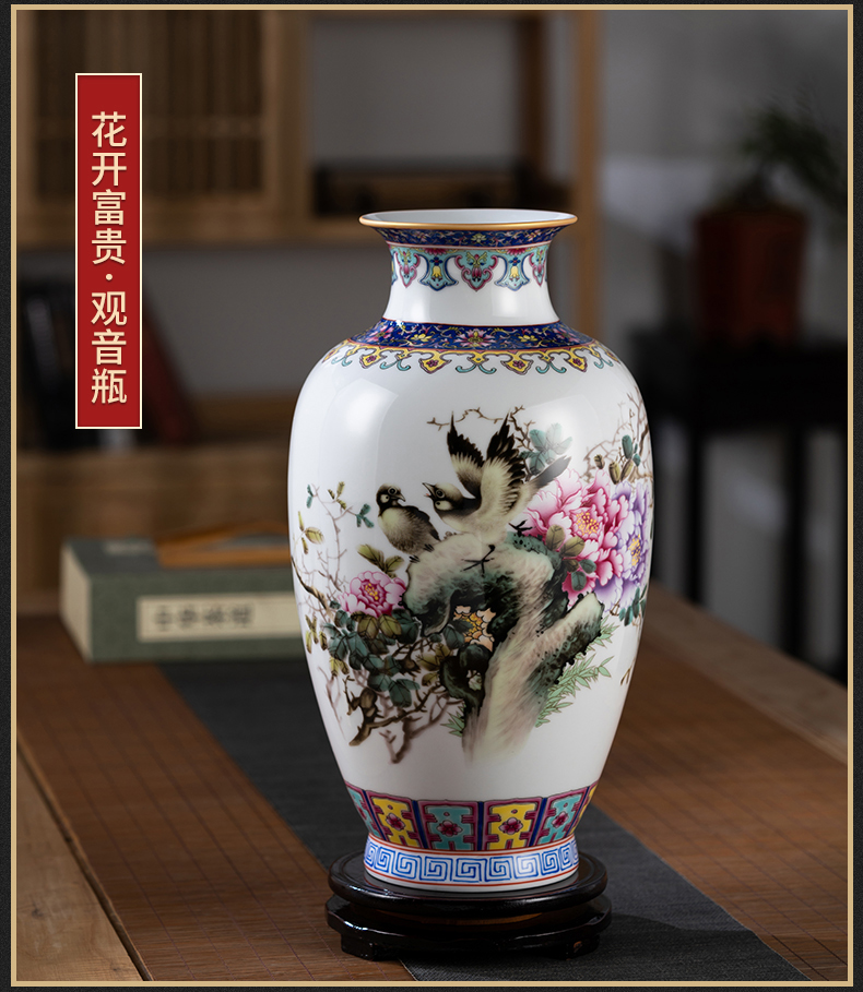 Jingdezhen ceramics, vases, flower arrangement sitting room of Chinese style of TV ark, furnishing articles study ancient frame decoration