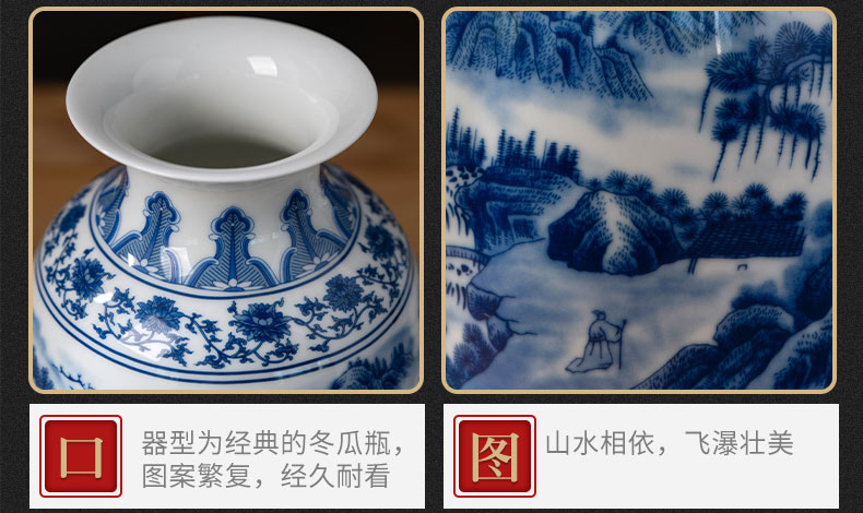 New Chinese style of jingdezhen ceramics powder enamel vase home sitting room porch TV ark, decoration crafts are arranging flowers