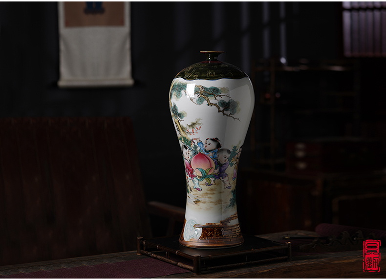 Jingdezhen ceramics sitting room five sub - ka furnishing articles flower arranging archaize home decoration vase