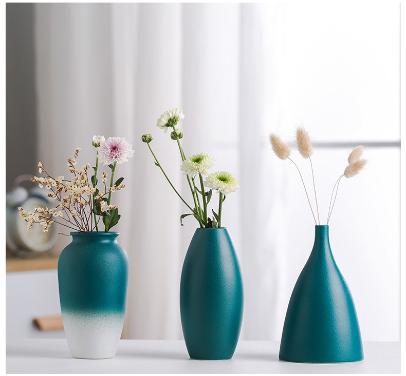 Jingdezhen sitting room of I and contracted creative flower arranging furnishing articles home decoration ceramic dry flower vase floral arrangements