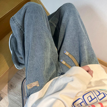 High-Waisted Straight-Leg Elastic Waist Jeans for Women, Plus Size, Loose Fit, Summer, Petite, American Retro, Thin Wide-Leg Pants