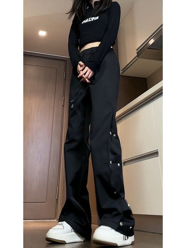 Buttoned Fleece-Lined Waterproof and Windproof Outdoor Hiking and Mountaineering Pants for Women, Autumn and Winter, Plus Size, Quick-Drying, Straight-Leg Cargo Pants