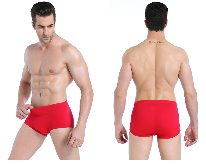 A & Bab quần lót cotton thoải mái giữa và cao eo nam nhỏ chân phẳng đồ lót rộng kích thước quần của cha L609 quan sip dui nam