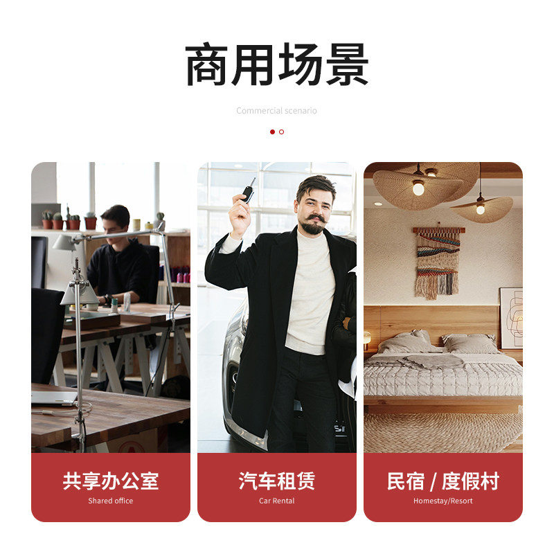 Key Lock Box for Outdoor Use Outside the Door of Guesthouses, No-Drill Door Lock, Alloy Password Box for Key Storage