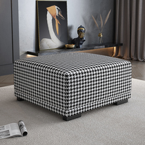 Simple modern living room houndstooth fabric sofa stool foyer shoe change stool designer makeup stool cloakroom stool