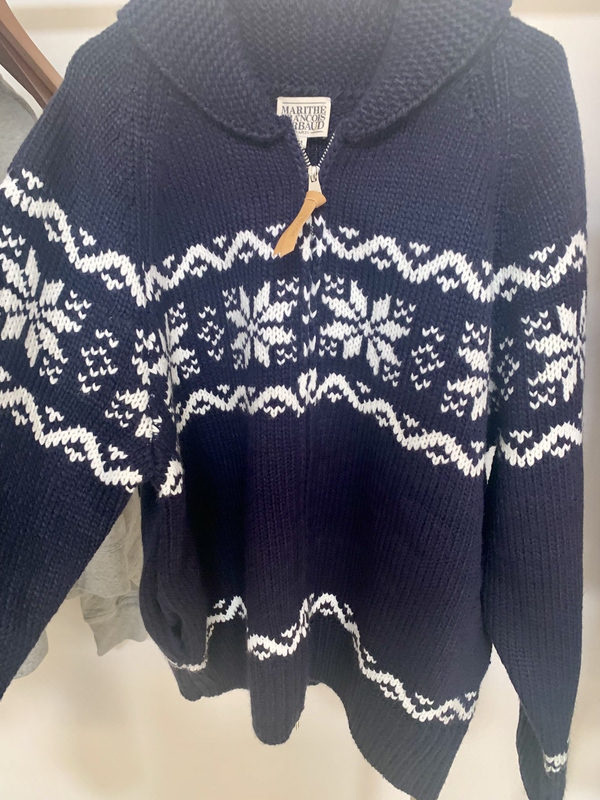 Korean Marithe New Nordic Style Cardigan Sweater Casual Zipper Turn-Down Collar Knit Cardigan Jacket for Men and Women