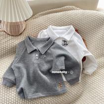 Sticky Rice Moms Dress 2021 New Turns Collar Minimalist Yoo Polo Jersey Baby Spring Autumn Trendy 100 Hitch Long Sleeve T-shirt