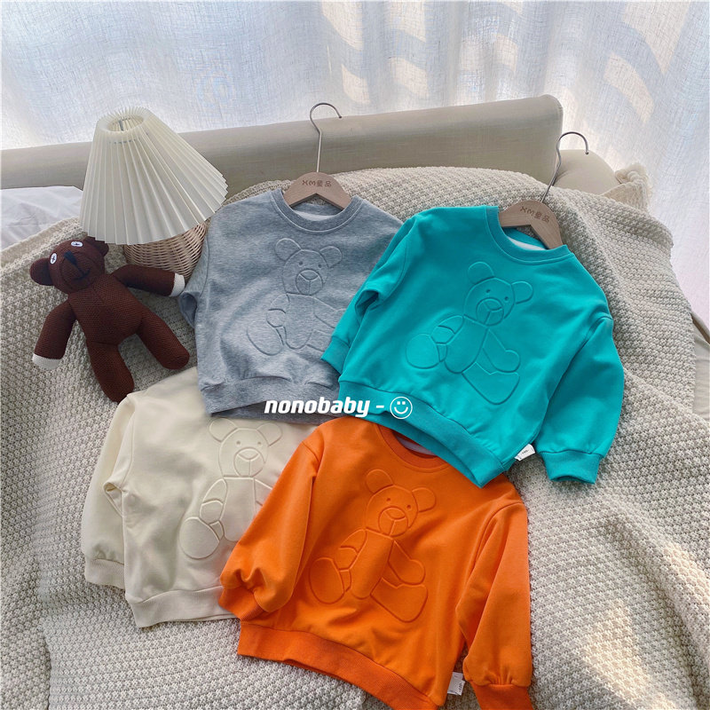 Gutinous Mi Mom Children's Ware 2021 spring soft elastic sleeve tops with pure color thin coat tide