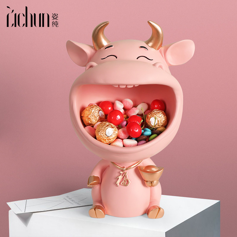 Release key containing swing piece Xuanguan Nordic Creative Niu Home entrance Entrance Table Tea Table Containing Box Living-room Debris