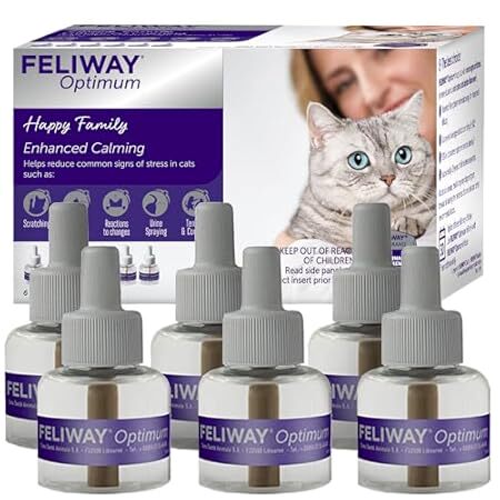 FELIWAY Optimum 6 x 30-дневные успокаивающие добавки для кошек с феромом