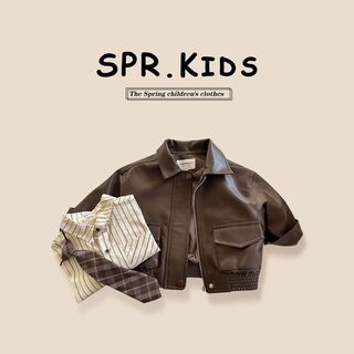 男童秋冬PU皮衣外套2025新款儿童帅气皮夹克小男孩机车服宝宝童装
