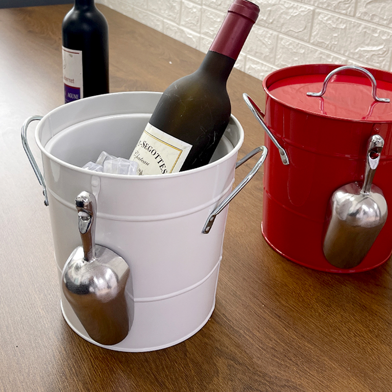 Ice Bucket High Face Value Ice Beer Thek Home Storage Ice Bucket Metal Bar Champagne Barrel Commercial Loading Ice Cubes storage Bucket