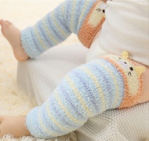 Baby baby sleeping at night Arm cover Autumn and winter thickened anti-cold coral velvet long gloves Winter anti-freezing and anti-cold