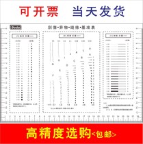 Point gauge black dot card filmboard transparent standard stain card gauge gauge with point line gauge comparison card appearance inspection gauge