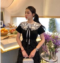 False collar Lace Valgus lace lace-up doll collar False neck collar Womens shirt collar Large lapel Eugen yarn false collar