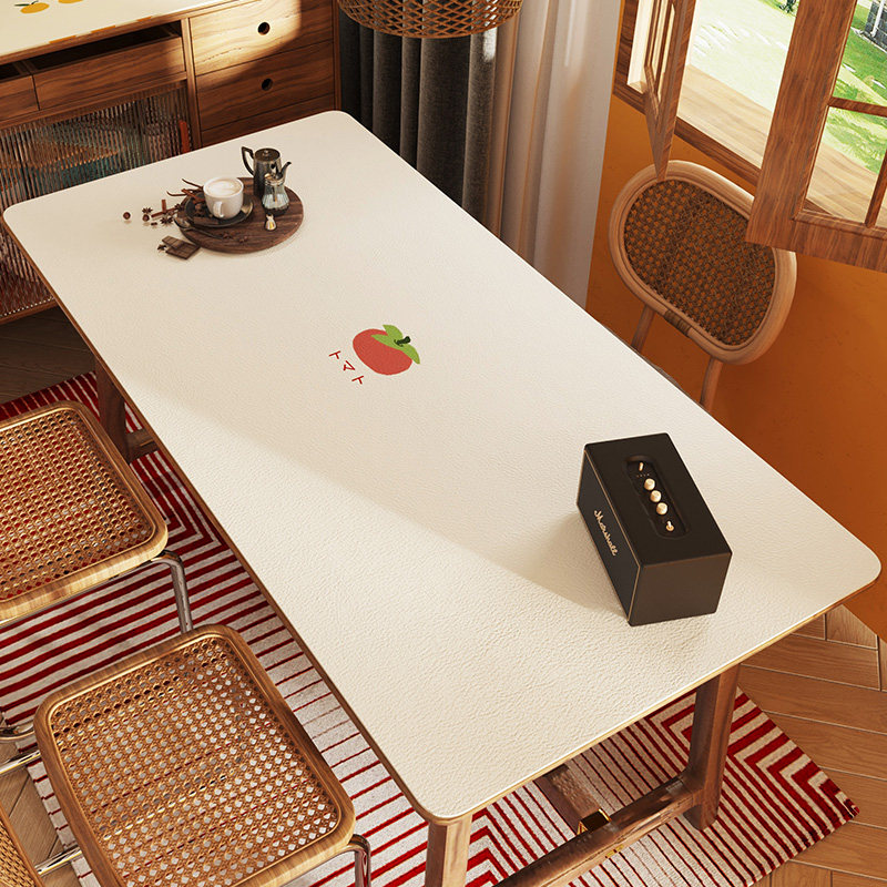 tpu leather table mat waterproof oilproof anti-scalding no-wash table mat rectangular Nordic light luxury simple coffee table mat ins