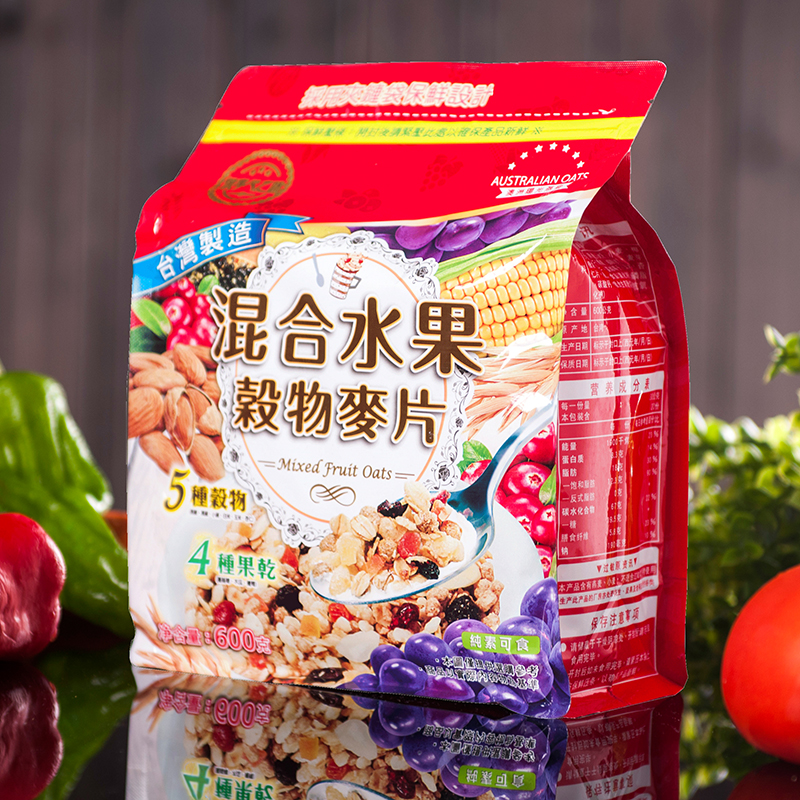 Taiwan imported Yuexiang taste mixed fruit cereal oatmeal 600g ready-to-eat non-cooking brewing nutritious breakfast