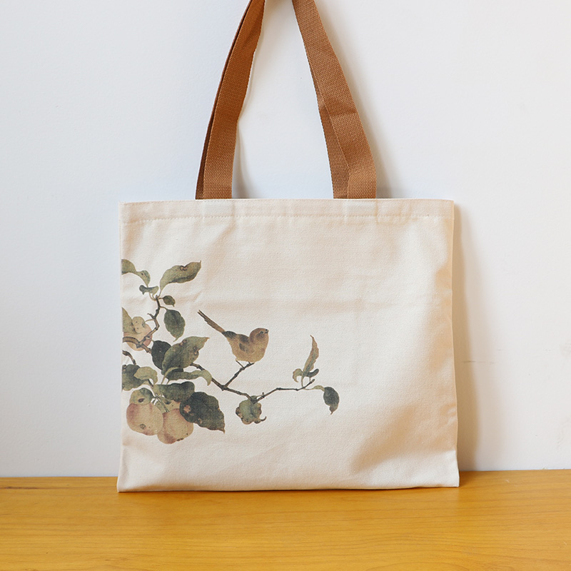 Different collection of antique canvas bag Chinese painting calligraphy shoulder bag men's and women's national tide cultural and creative handbag schoolbag retro style