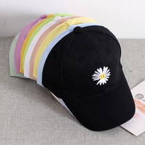 Baby spring and autumn summer duck tongue hat shade sunscreen thin hat small daisy pattern childrens Korean version baseball cap tide
