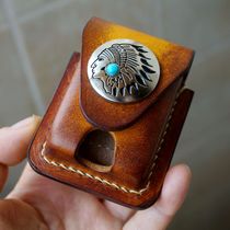 Manual custom applicable all Peng lighter leather cover L2 L1 large number small number gradient color thickened with tannic cow leather