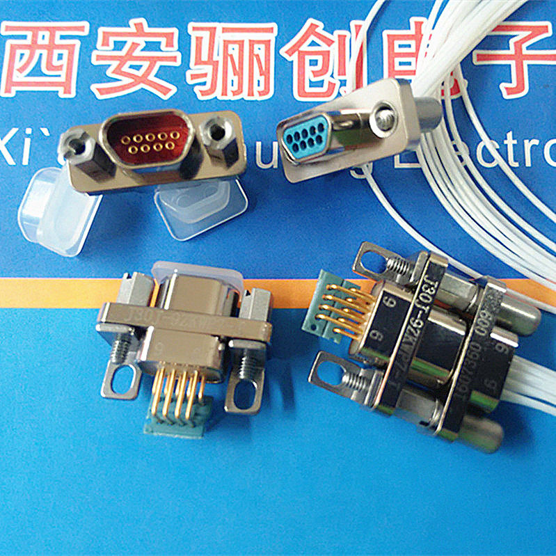 J30J rectangular connector plug socket connector J30J-9TJ with wire 30CM cable connector