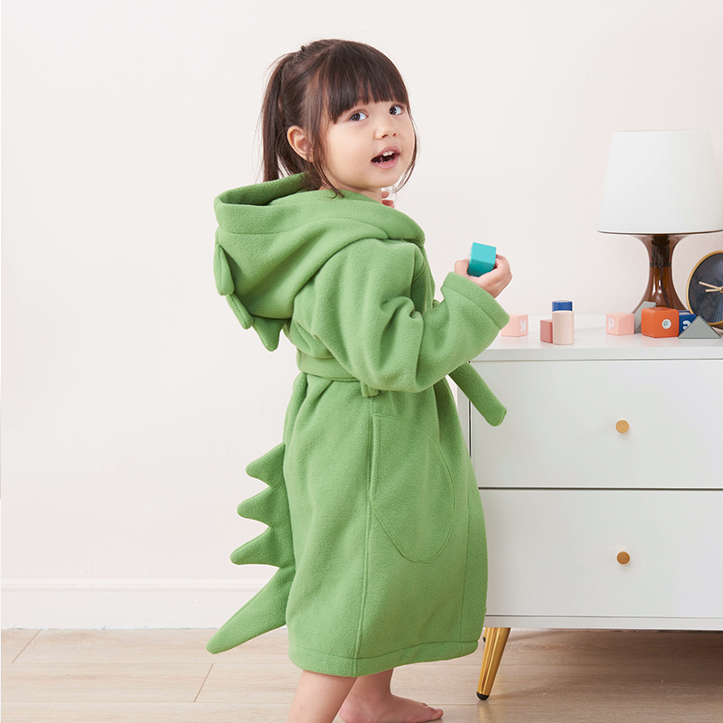 Kangaroo baby cartoon bathrobe baby bath towel hooded nightgown cape for children big boys and girls can wear
