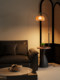 Medieval Style Living Room Study Floor Lamp, Retro Bedroom Bedside Lamp, High-End Atmosphere, Wireless Charging Decorative Lamps