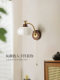 French Mid-Century Style Entrance Projection Wall Lamp, Retro Solid Wood Atmosphere Bedroom Bedside Living Room Corridor Aisle Lighting Fixtures
