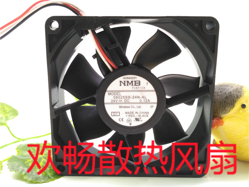 NMB 08025SS-24N-AL 24V 0.12A 8CM 8025 Inverter Printer Cooling Fan