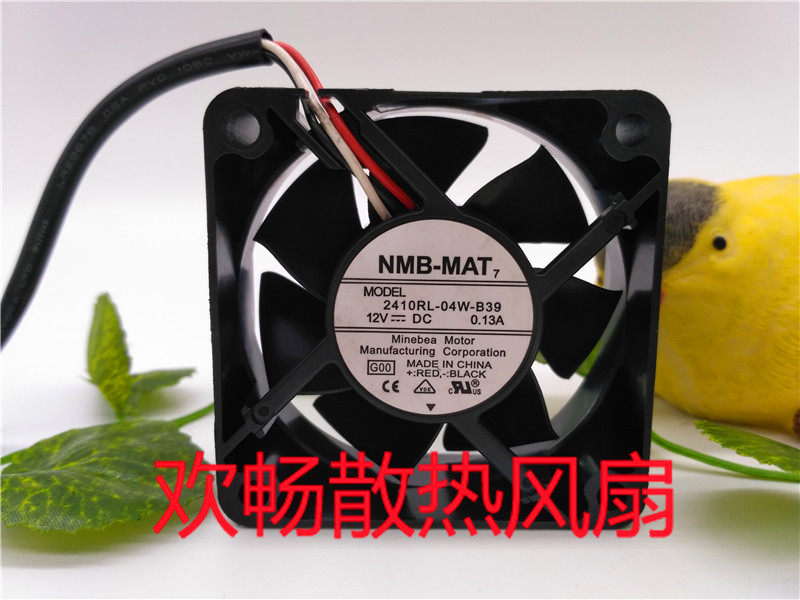 NMB-MAT 2410RL-04W-B39 12V 0 13A 6cm 6025 3-wire Silent Main Case Fan