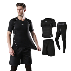 【阿迪同款三件套】冰丝速干T恤+运动套装