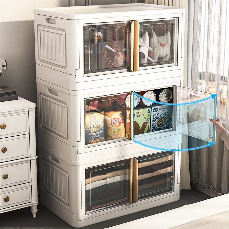 King size container box houseclothes packaging box plastic wardrobe children's toy books can fold and contain boxes